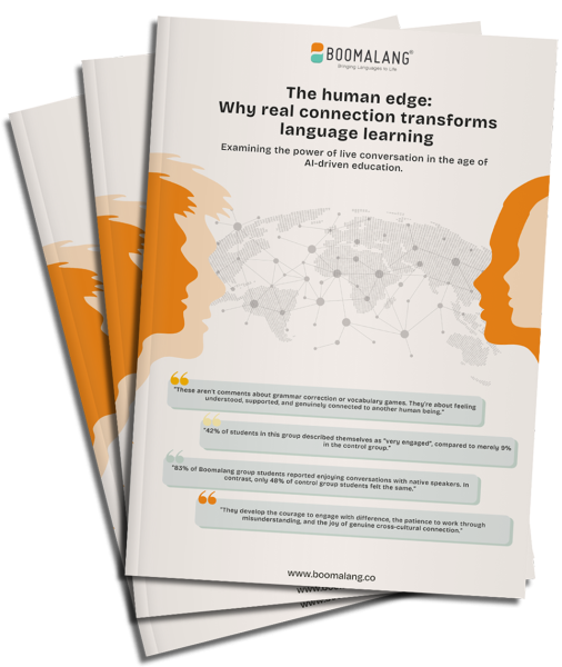 Boomalang white paper: The human edge — why real connection transforms language learning